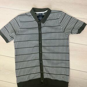 Buffalo David Bitton Olive and White Polo Shirt